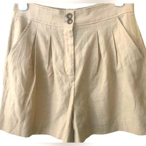 Designer Jason Wu Linen High Waist Shorts